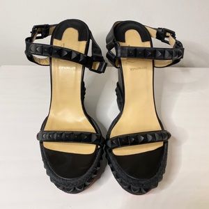 Christian Louboutin Calfskin Rope Cataclou wedges